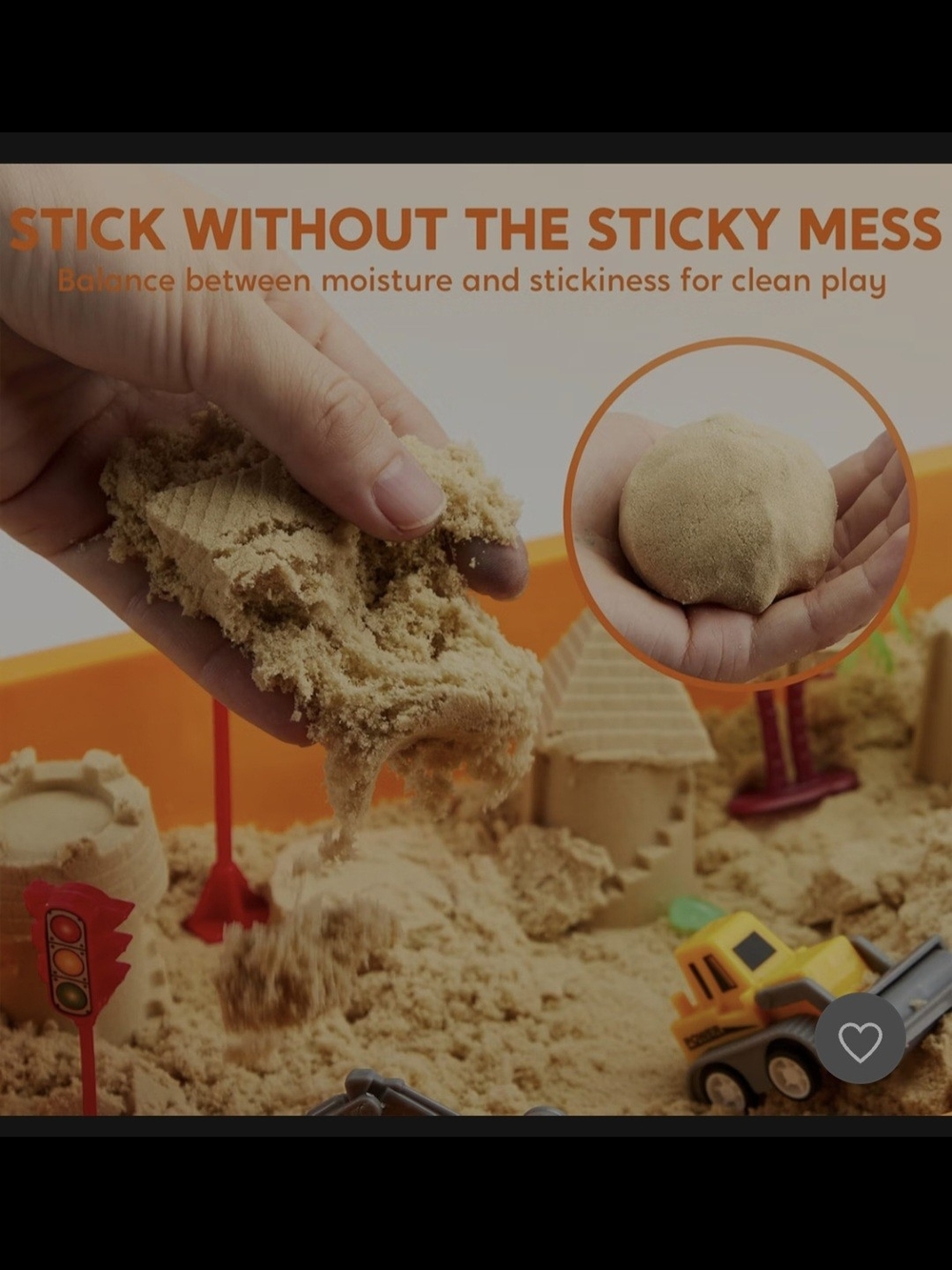Klever kits Sensory Bin Construction Site Molding Sand for Kids - Picture 2 of 8